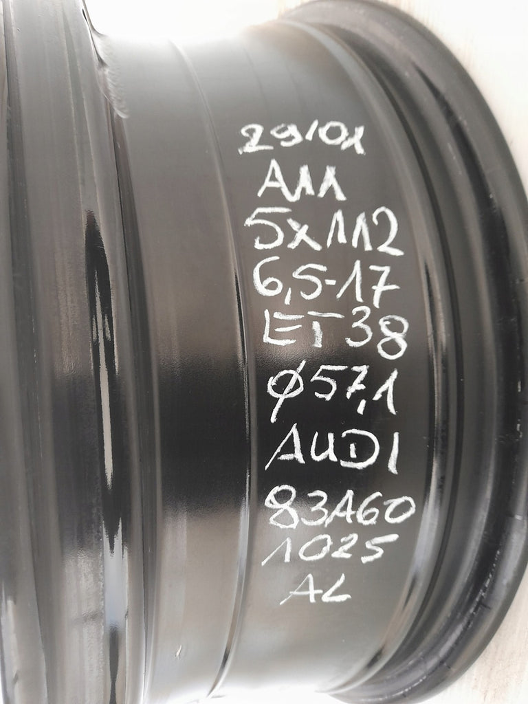 1x Alufelge 17 Zoll 6.5" 5x112 38ET Glanz Schwarz 83A601025AL Audi Rim Wheel FEL2583533182zp