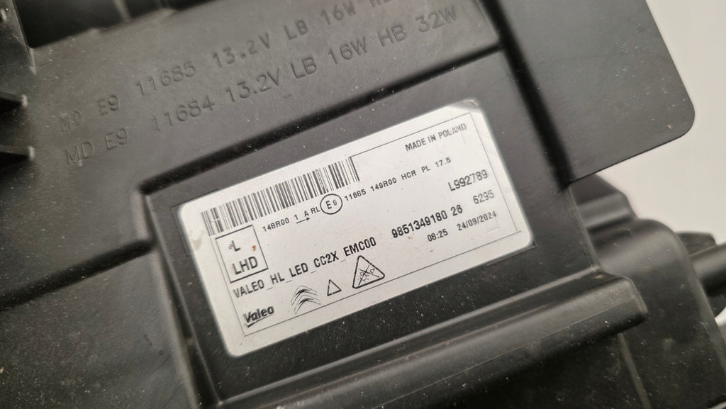 Frontscheinwerfer Citroën C3 I 9851349180 LED Links Scheinwerfer Headlight SCH6082376051ju