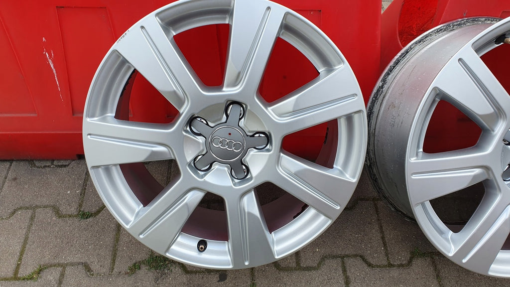 4x Alufelge 17 Zoll 7.0" 5x112 42ET Glanz Silber 4F601025CG Audi Rim Wheel