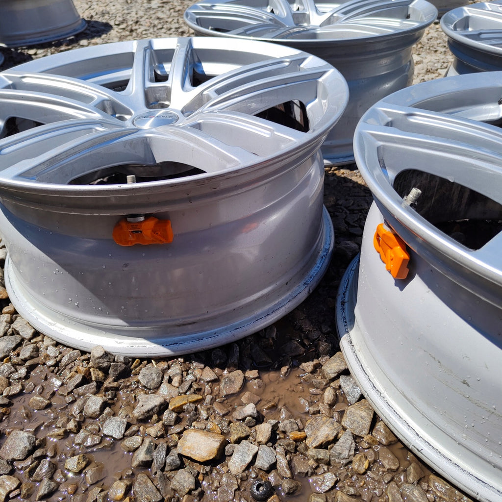 4x Alufelge 17 Zoll 7.5" 5x112 27ET Glanz Silber 52096 Audi Rim Wheel FEL7023863458zf