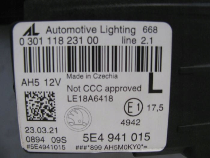 Frontscheinwerfer Skoda Octavia I 5E4941015 LED Links Scheinwerfer Headlight SCH2713509876re