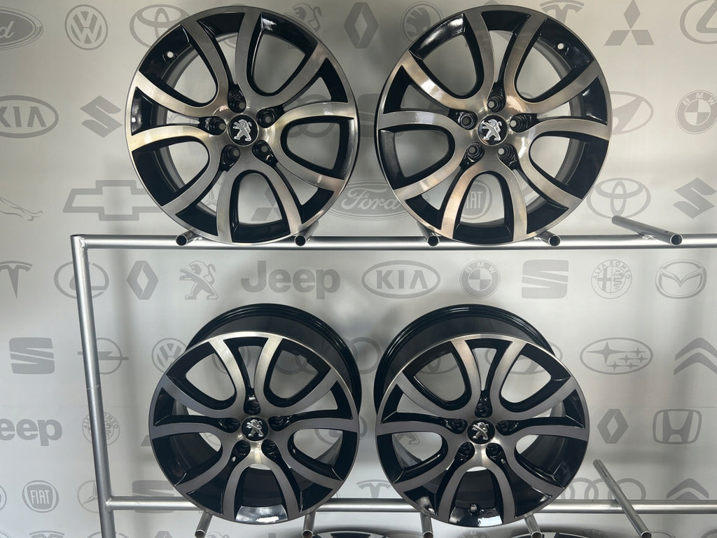 4x Alufelge 18 Zoll 7.5" 5x108 49ET Glanz Schwarz 9671401880 Citroën Ds Expert I FEL9243892935kf