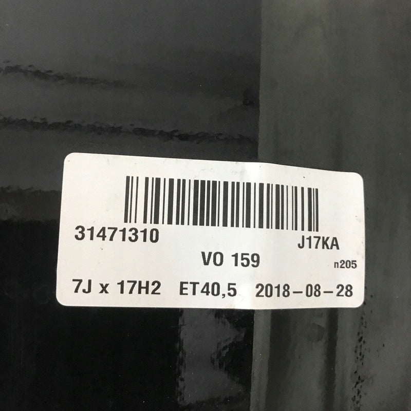 1x Alufelge 17 Zoll 7.0" 5x108 40 5ET Glanz Schwarz 31471310 Volvo S60 V60 Ii