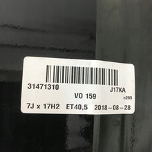 Laden Sie das Bild in den Galerie-Viewer, 1x Alufelge 17 Zoll 7.0&quot; 5x108 40 5ET Glanz Schwarz 31471310 Volvo S60 V60 Ii