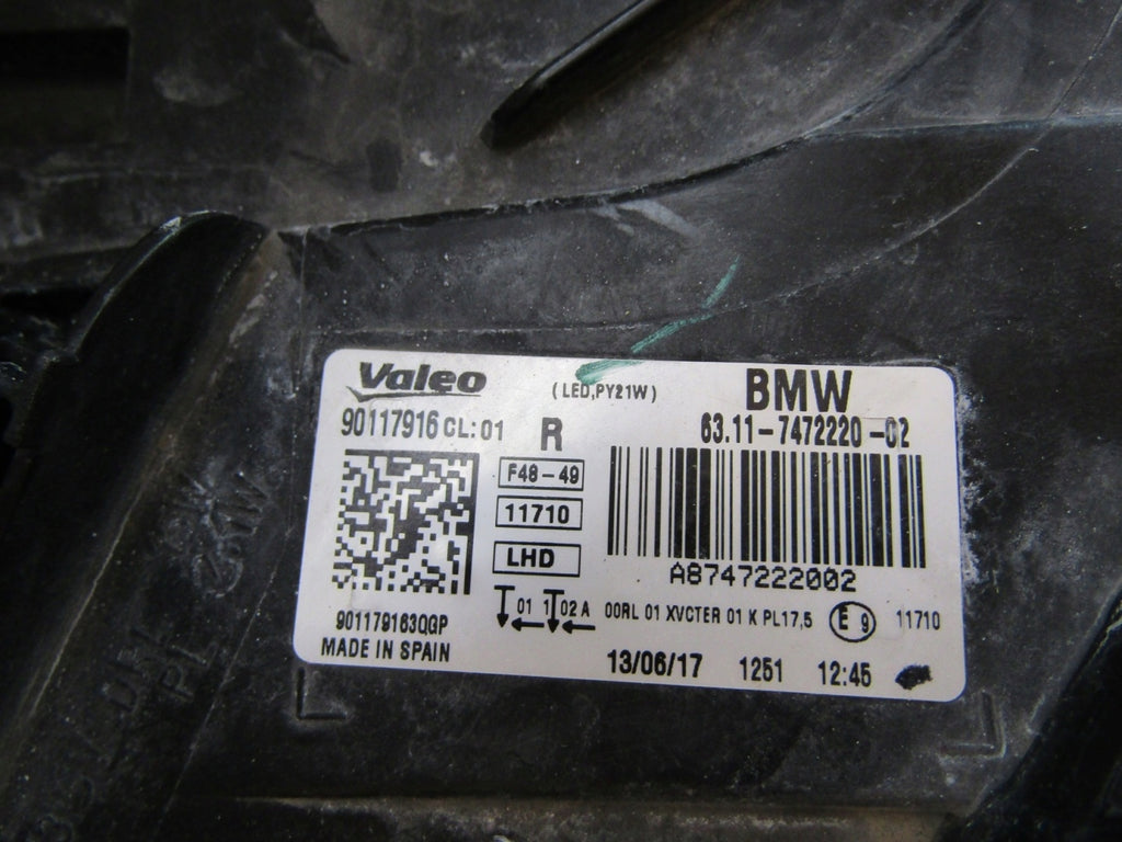 Frontscheinwerfer BMW X1 F48 7472220 LED Rechts Scheinwerfer Headlight SCH2811010717fi
