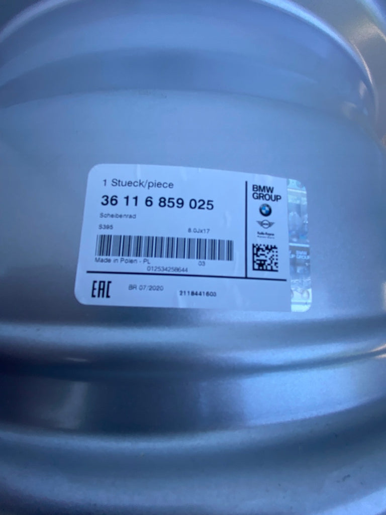 1x Alufelge 17 Zoll 7.0" 5x120 34ET 6859025 BMW F34 Rim Wheel FEL8652125632nx