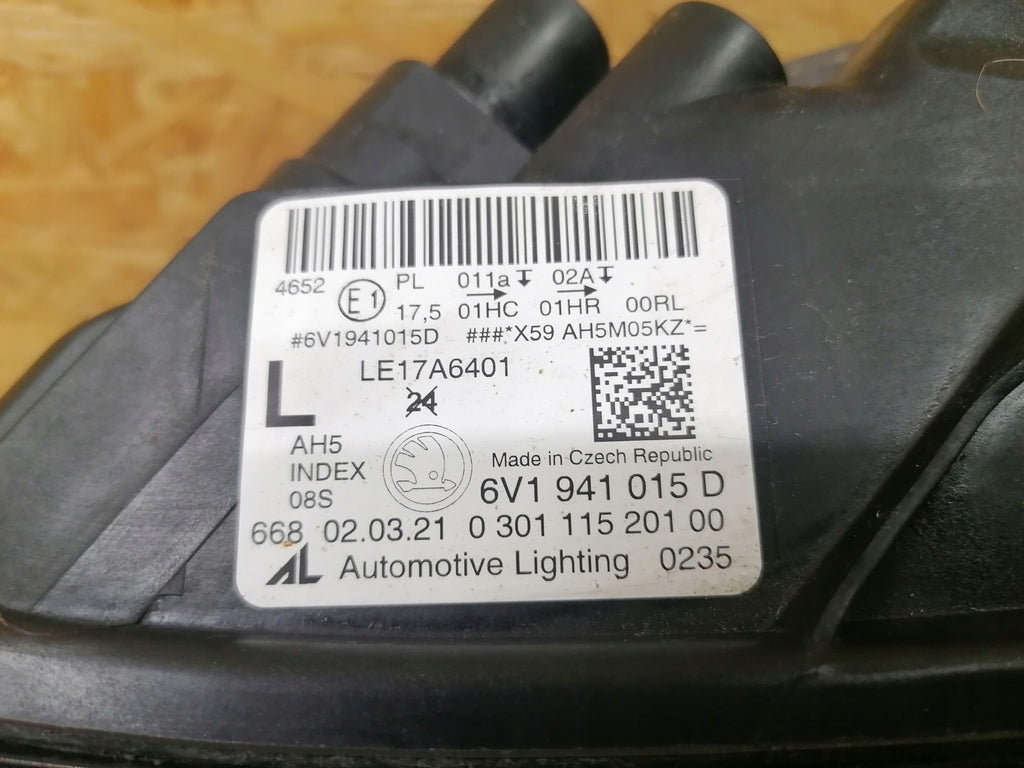 Frontscheinwerfer Skoda Fabia III 6V1941015D LED Links Scheinwerfer Headlight