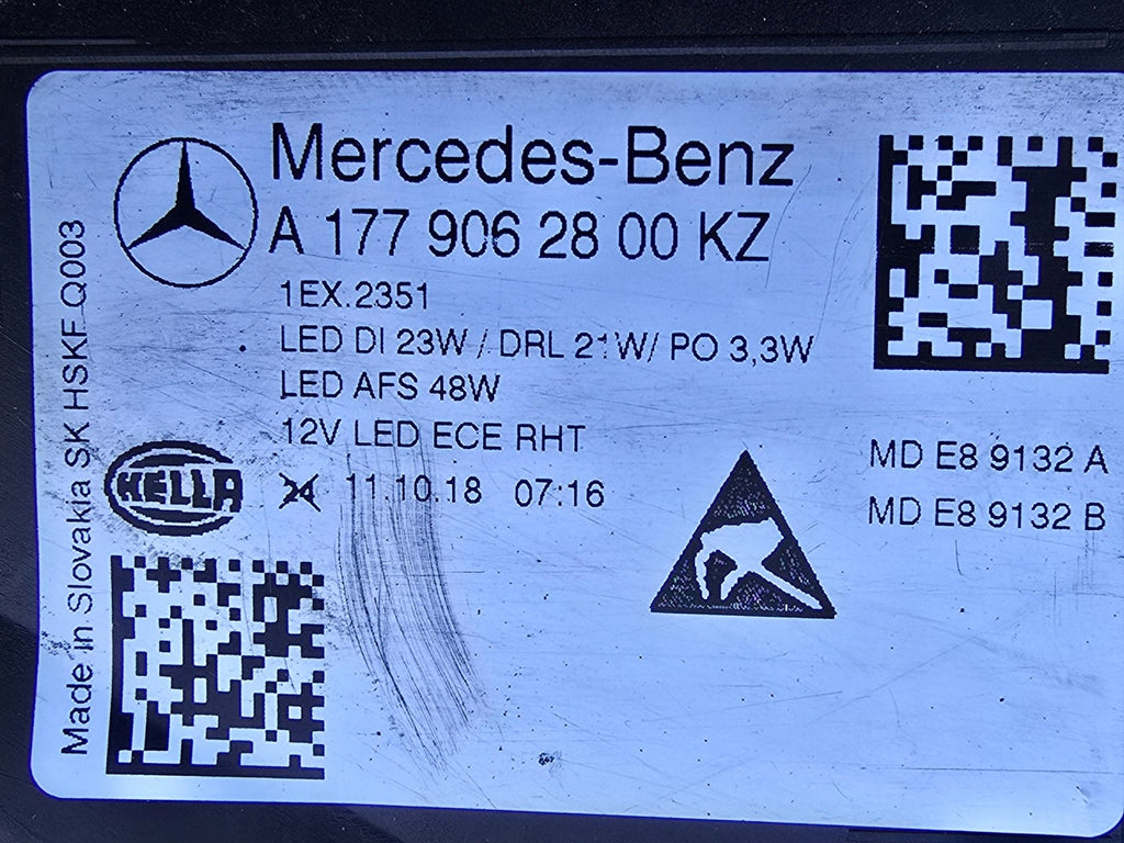 Frontscheinwerfer Mercedes-Benz W177 A1779062800KZ Rechts Scheinwerfer Headlight SCH1817077251lf