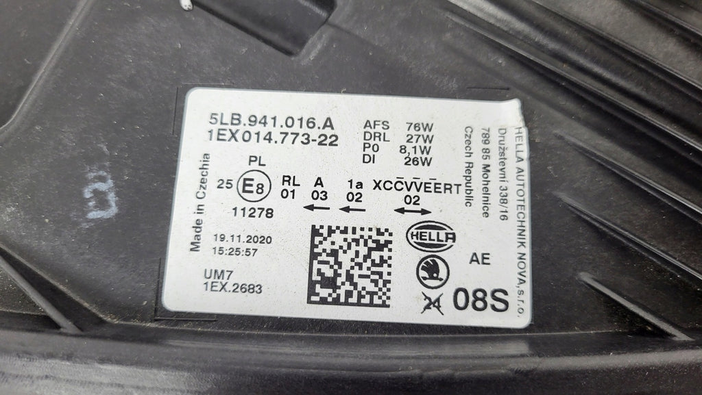 Frontscheinwerfer Skoda Enyaq 5LB941016A LED Rechts Scheinwerfer Headlight