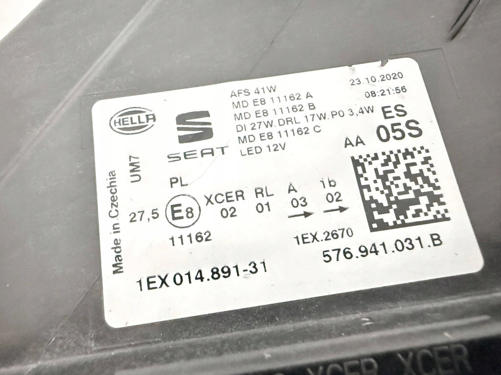 Frontscheinwerfer Seat Ateca 576941031B LED Links Scheinwerfer Headlight SCH8217803304rs