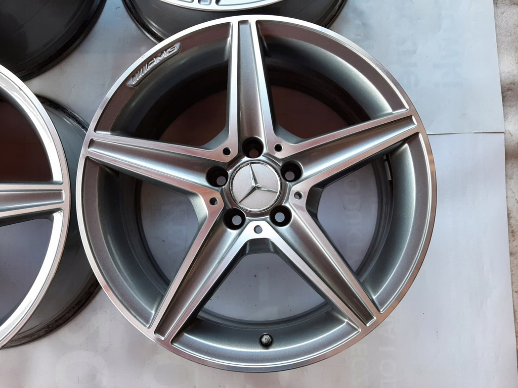 4x Alufelge 18 Zoll 7.5" 5x112 44ET Glanz Grau Mercedes-Benz W205 A205 Mg FEL6188475705se