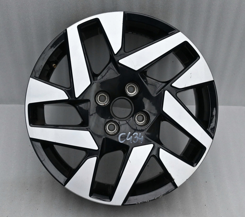 1x Alufelge 17 Zoll 6.5" 4x100 32ET Glanz Schwarz 9835097480 Opel Mokka