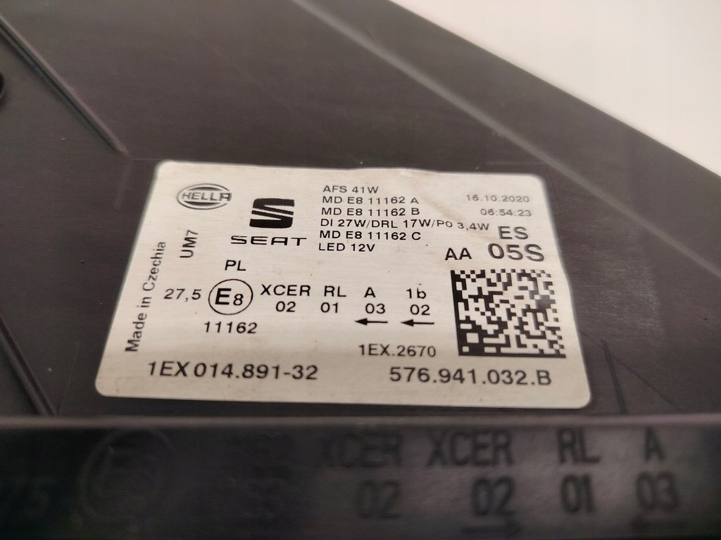 Frontscheinwerfer Seat Ateca 576941032B Full LED Rechts Scheinwerfer Headlight