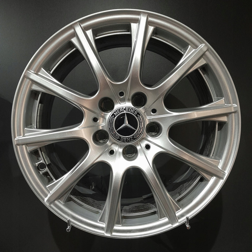 4x Alufelge 16 Zoll 6.5" 5x112 38ET Glanz Silber W205 Mercedes-Benz W204