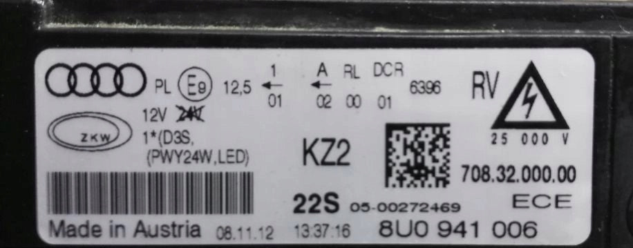 Frontscheinwerfer Audi Q3 8U0941006 Xenon Rechts Scheinwerfer Headlight SCH8044613724eu