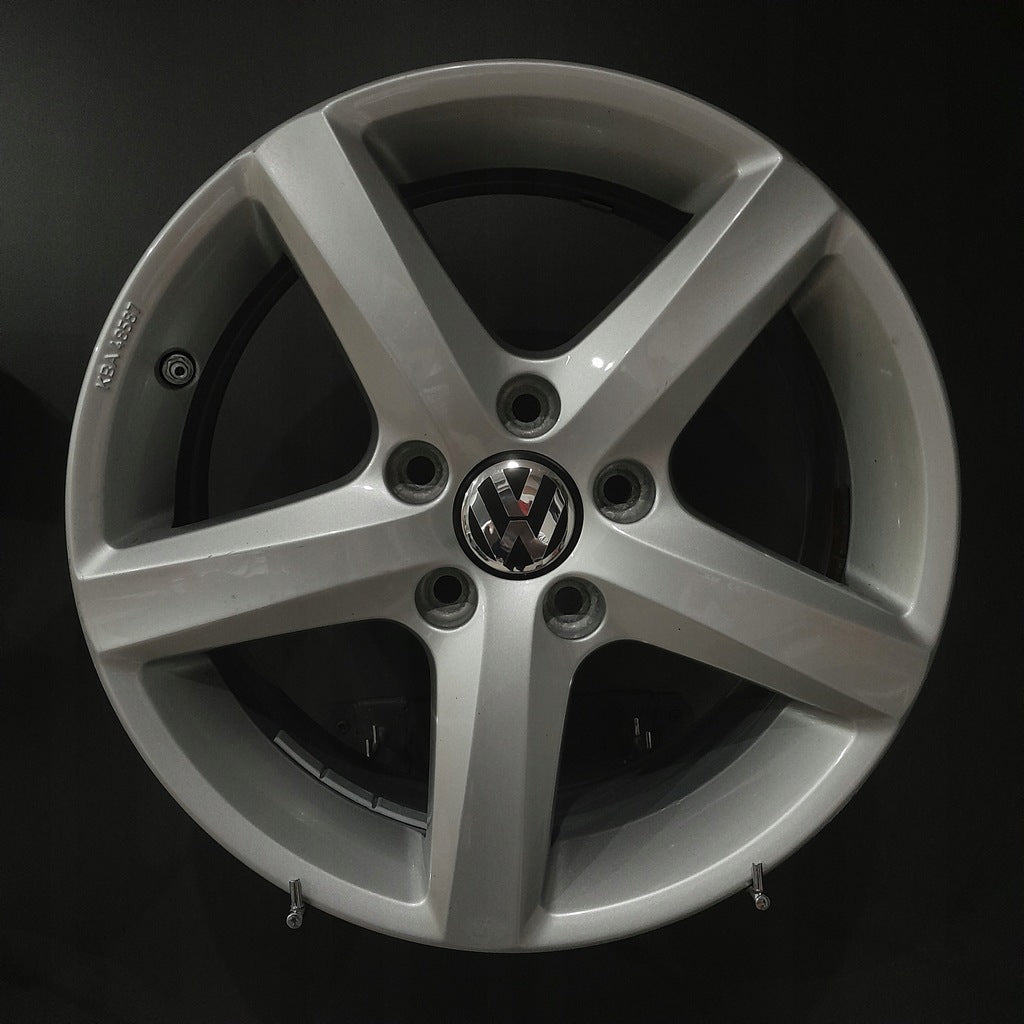 4x Alufelge 16 Zoll 6.5" 5x112 42ET Glanz Silber 3AA071496 VW Passat Jetta FEL5743036158ps