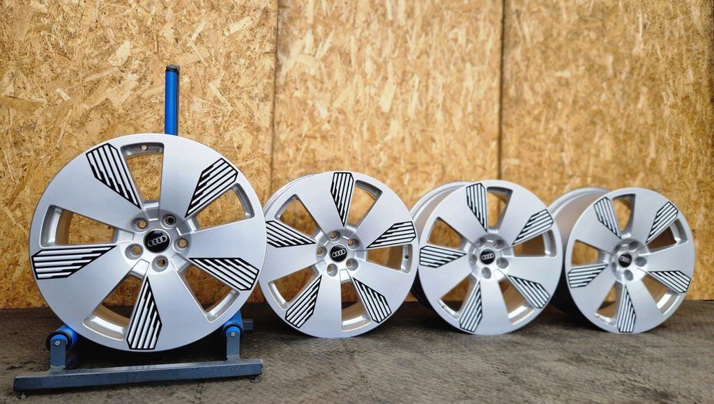 4x Alufelge 19 Zoll 8.0" 5x112 34ET Glanz Silber 4KE601025L Audi Rim Wheel FEL8548380703jp
