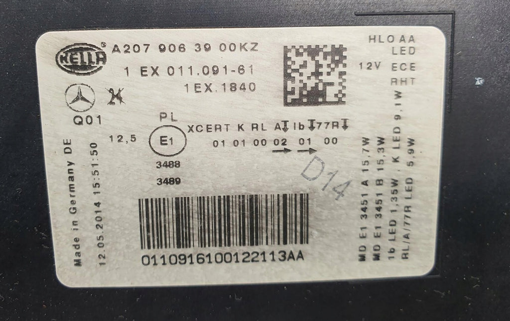 Frontscheinwerfer Mercedes-Benz A2079063900 A2078260991 LED Rechts oder Links SCH2567127420sp
