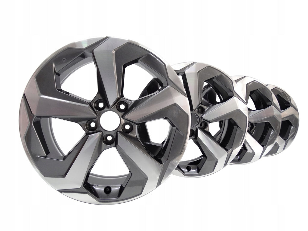4x Alufelge 18 Zoll 7.5" 5x114.3 45ET Glanz Graphit Mg Qashqai III J12 Rim Wheel FEL6492252018od
