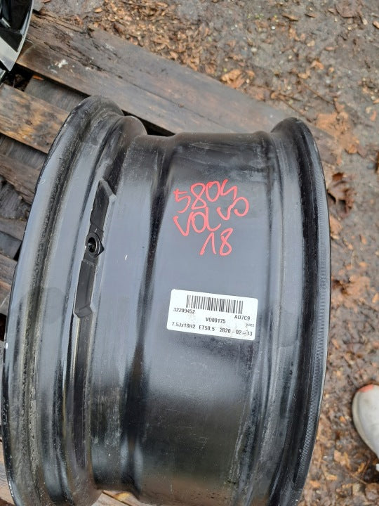 1x Alufelge 18 Zoll 7.5" 5x108 50ET Glanz Schwarz 32209452 Volvo Xc90 Xc60 FEL9468095681fg