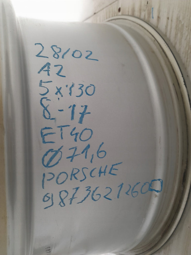 1x Alufelge 17 Zoll 8.0" 5x130 40ET Glanz Silber 98736212600 Porsche Rim Wheel FEL9259053455cq