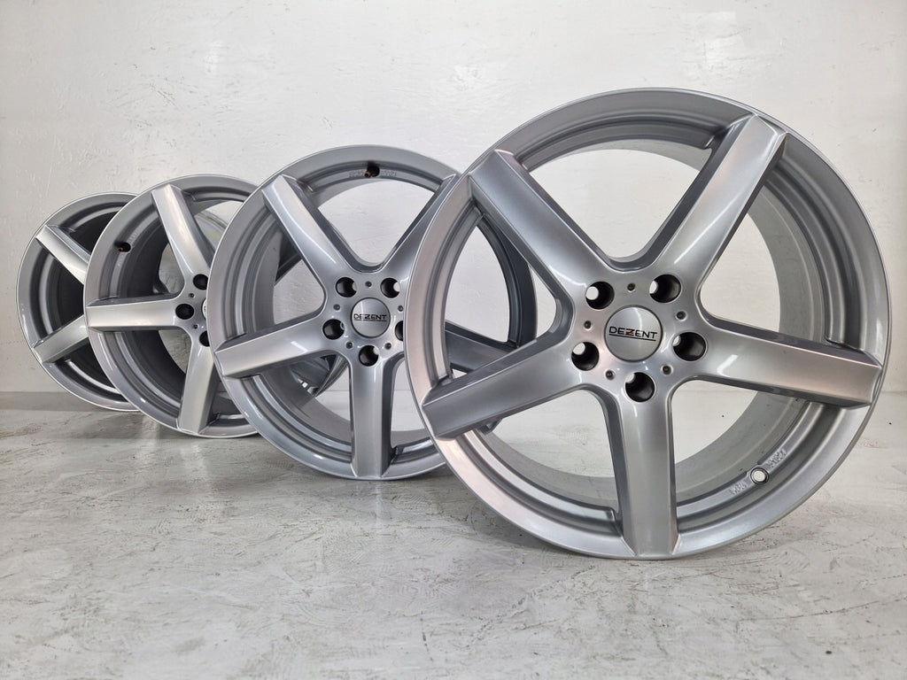 4x Alufelge 18 Zoll 7.5" 5x112 38ET Glanz Silber KBA51527 Rim Wheel FEL2563795967zz