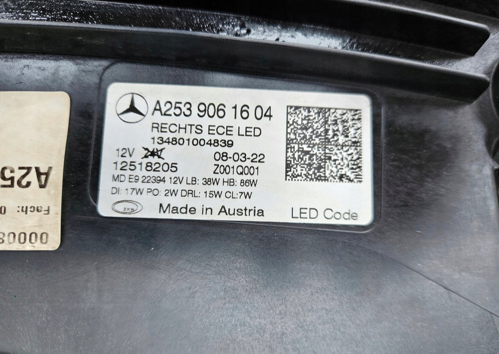 Frontscheinwerfer Mercedes-Benz Glc A2539061604 LED Rechts Headlight SCH8858558282pz