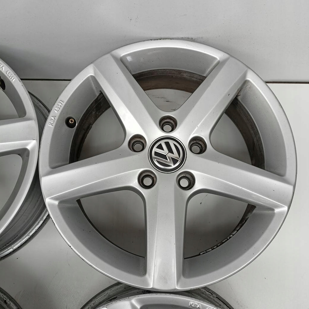 4x Alufelge 16 Zoll 6.0" 5x112 48ET 5G0071496 VW Golf VII Touran I Rim Wheel FEL3589361878gh