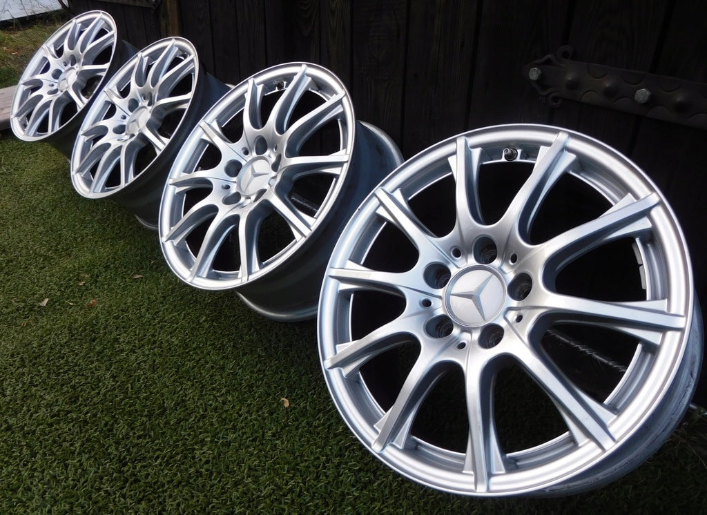 4x Alufelge 16 Zoll 6.5" 5x112 38ET Glanz Silber A2054012400 Mercedes-Benz W205 FEL4680415090qm