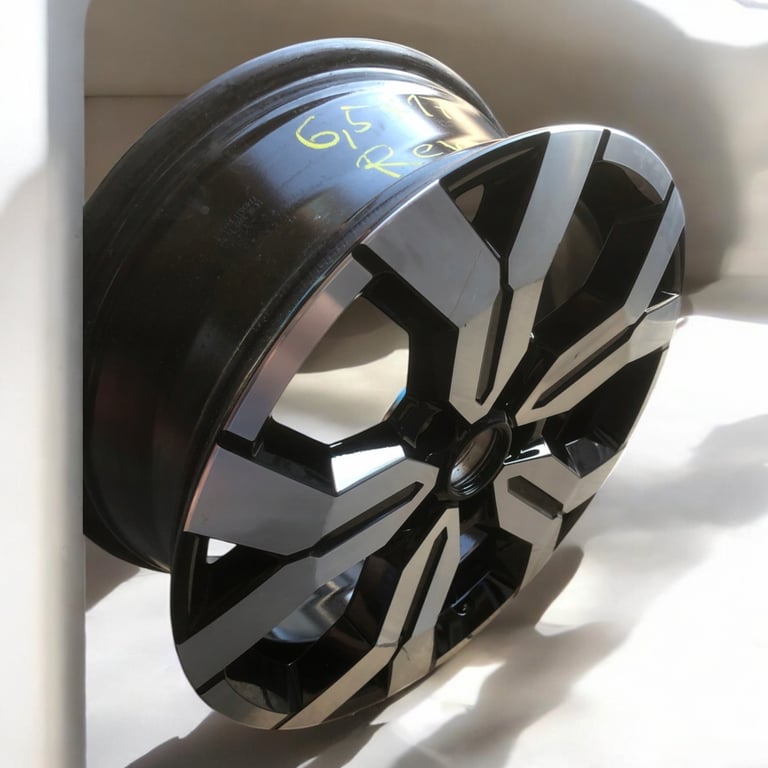 1x Alufelge 17 Zoll 6.5" 5x114.3 50ET Glanz Schwarz 403005180R Dacia Duster