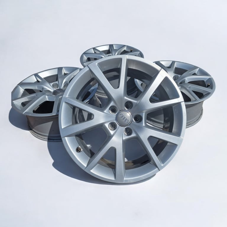 4x Alufelge 18 Zoll 7.5" 5x112 37ET Glanz Silber 4G0071498 Audi Rim Wheel