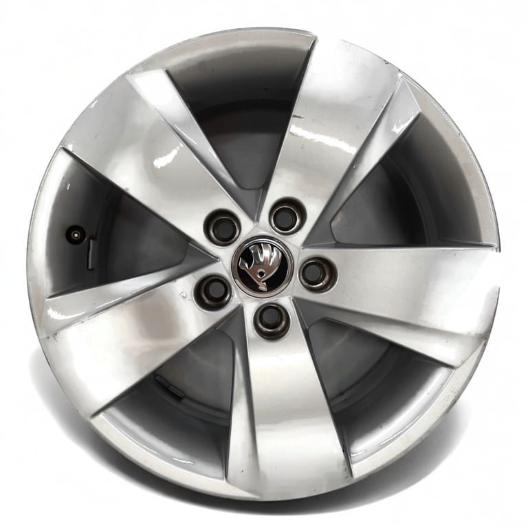 1x Alufelge 15 Zoll 6.0" 5x100 38ET Glanz Silber 6V0601025 Skoda Fabia Iii