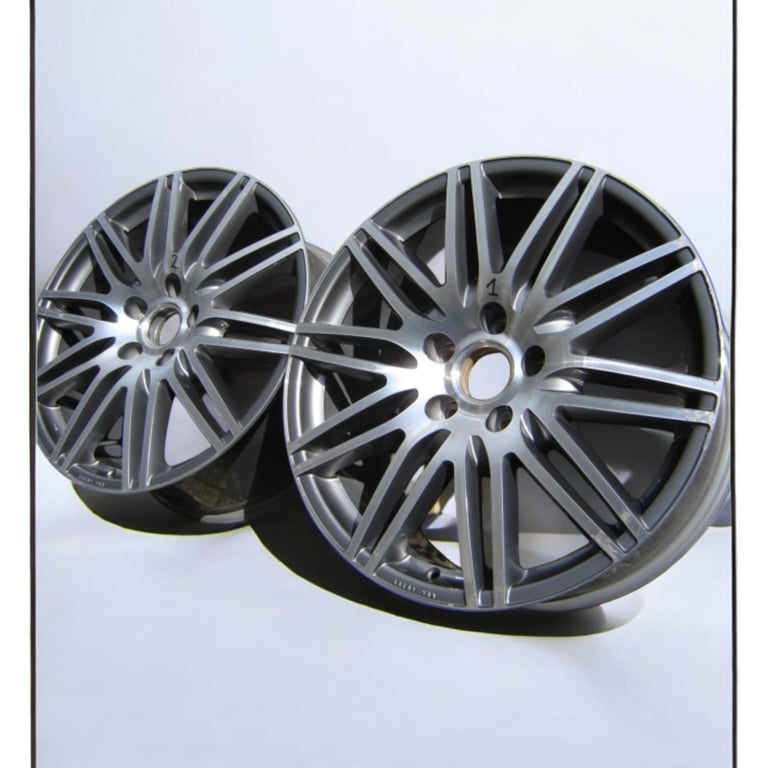 1x Alufelge 20 Zoll 9.0" 5x130 60ET Glanz Grau 4L0071490 Audi Q7 Touareg FEL8460904515wb