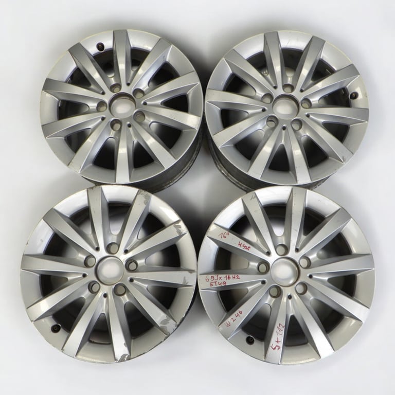 4x Alufelge 16 Zoll 6.5" 5x112 49ET Mercedes-Benz W176 W246 Rim Wheel FEL1652451309vt