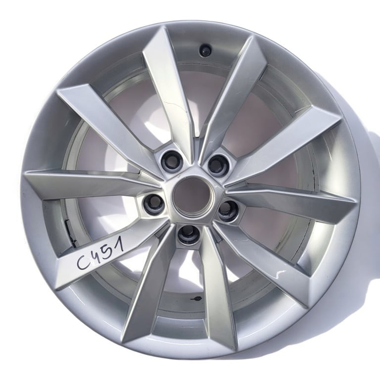 1x Alufelge 17 Zoll 7.0" 5x112 45ET Glanz Silber 5L0601025 Skoda Yeti Rim Wheel