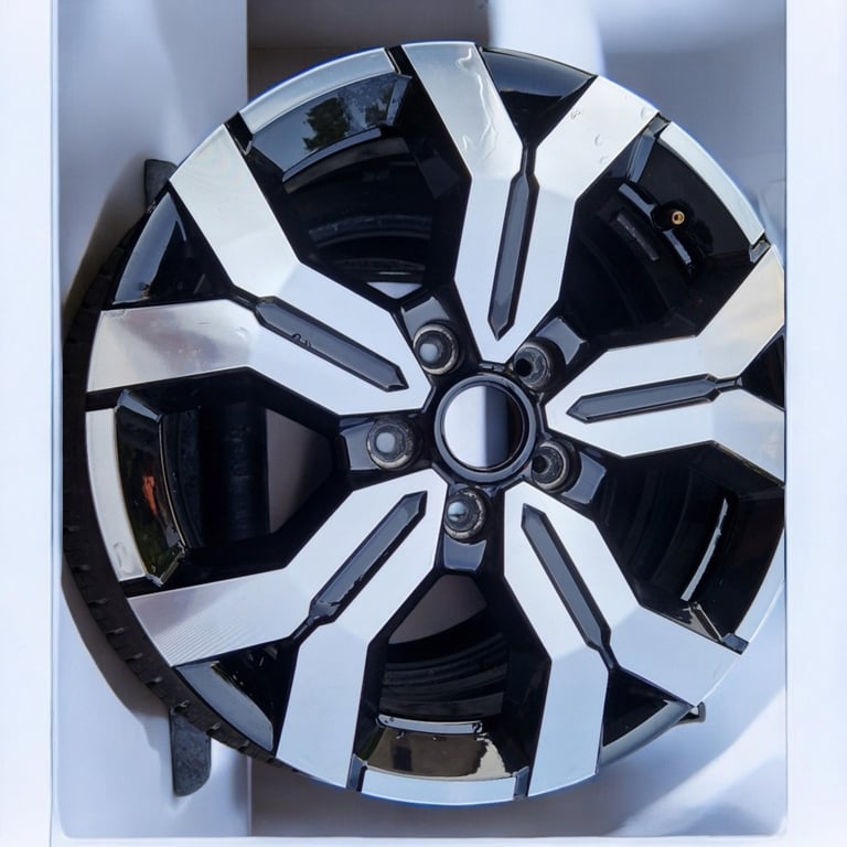 1x Alufelge 17 Zoll 6.5" 5x114.3 50ET Glanz Schwarz 403000531 Renault Rim Wheel