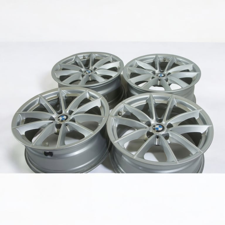 4x Alufelge 17 Zoll 7.5" 5x112 27ET Glanz Silber 6868217 BMW Rim Wheel FEL3694575018cz
