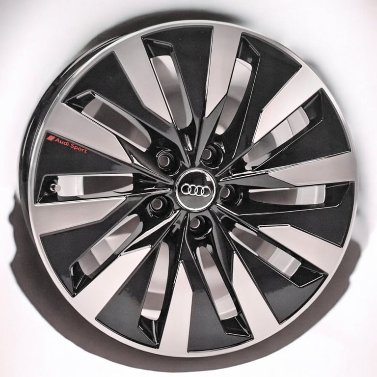 1x Alufelge 18 Zoll 8.0" 5x112 39ET Glanz Schwarz 4K0601025B Audi Rim Wheel