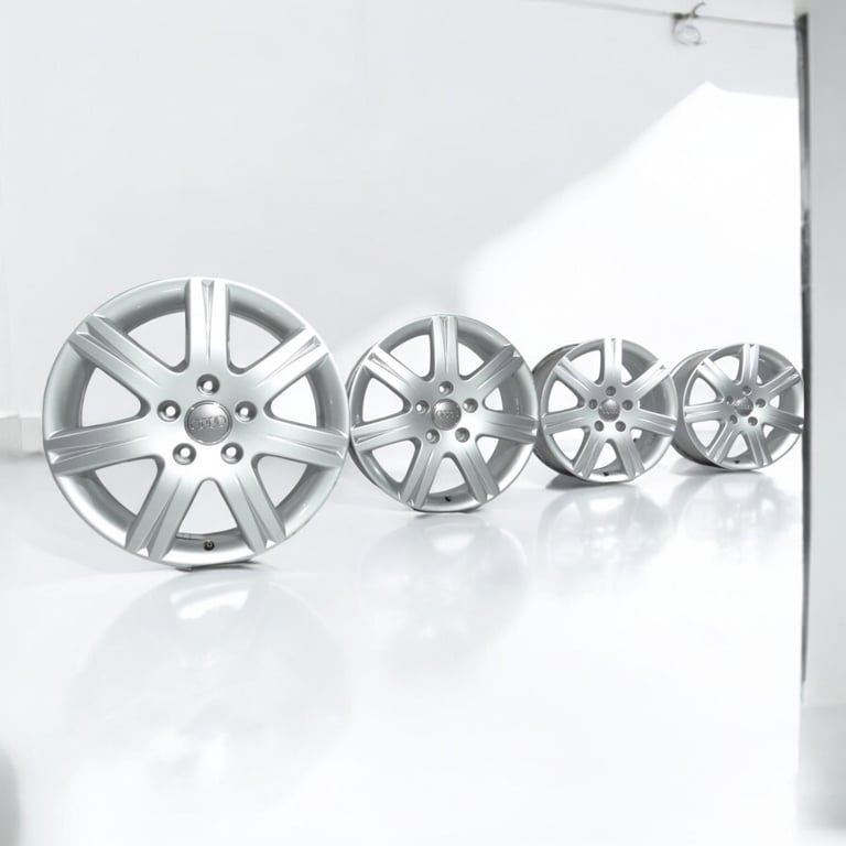 4x Alufelge 18 Zoll 7.5" 5x130 53ET Silber 4L0071498F Audi Rim Wheel FEL1550211605sz