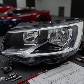 Frontscheinwerfer VW Transporter 7E1941005E Links Scheinwerfer Headlight