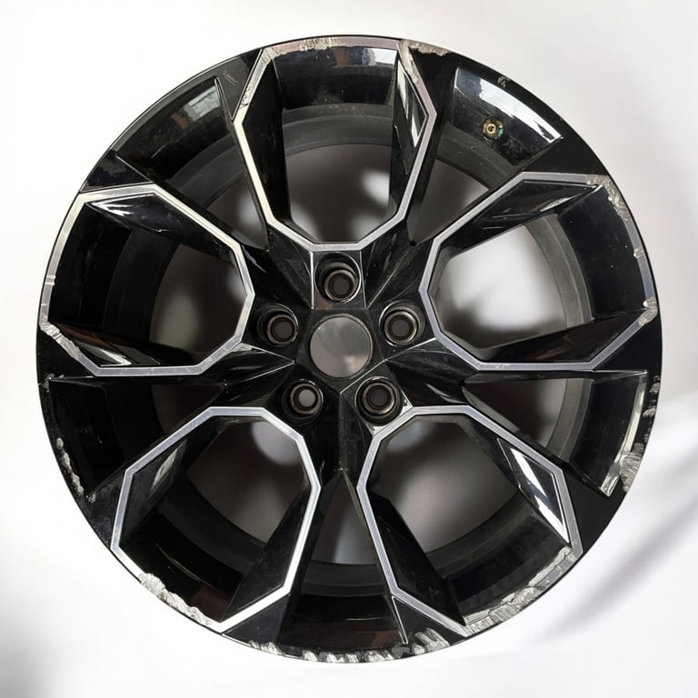 1x Alufelge 19 Zoll 7.5" 5x112 51ET Glanz Schwarz 5E0601025 Skoda Octavia Iii