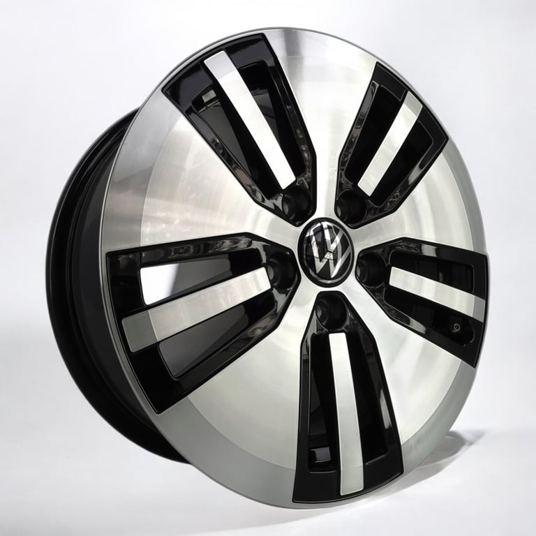 4x Alufelge 16 Zoll 6.5" 5x112 46ET Glanz Schwarz 5GE601025 VW Golf Rim Wheel FEL6308916914ws