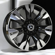 Laden Sie das Bild in den Galerie-Viewer, 4x Alufelge 18 Zoll 8.5&quot; 5x112 43ET Glanz Schwarz A2214017402 Mercedes-Benz W221