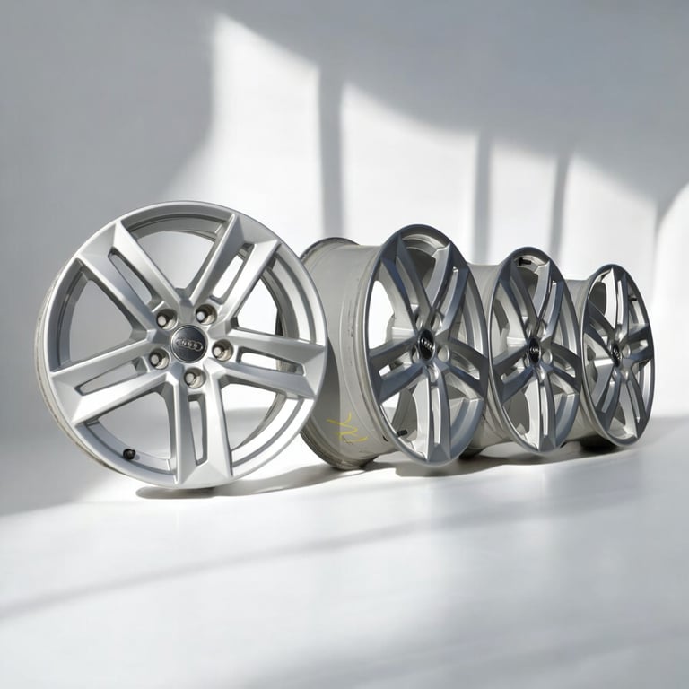 4x Alufelge 17 Zoll 7.0" 5x112 42ET Glanz Silber 8W0601025 Audi Rim Wheel FEL2834719895pd