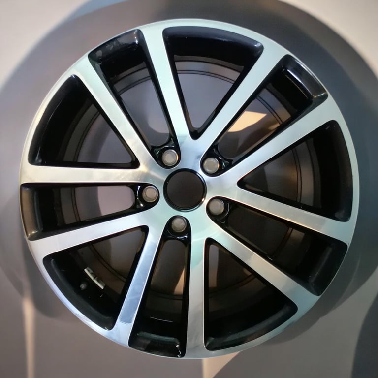 1x Alufelge 18 Zoll 7.5" 5x112 51ET Glanz Schwarz 1K0601025 VW Golf Rim Wheel