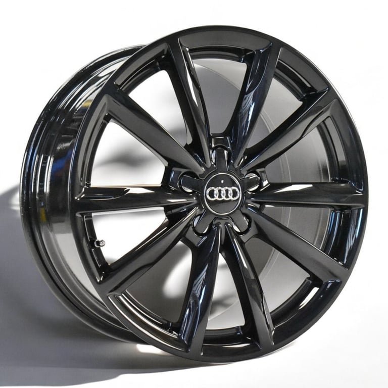4x Alufelge 18 Zoll 8.0" 5x112 48ET Glanz Schwarz 4F0601025CP Audi A6 C6