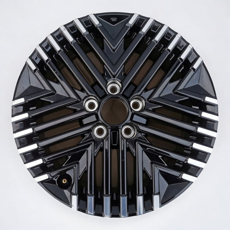 1x Alufelge 17 Zoll 6.5" 5x114.3 45ET Glanz Schwarz R337653 Nissan Leaf FEL3331231703km