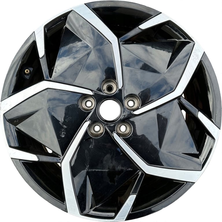 1x Alufelge 19 Zoll 7.5" 5x114.3 49 5ET Glanz Schwarz 52910-G1130 Hyundai Ioniq
