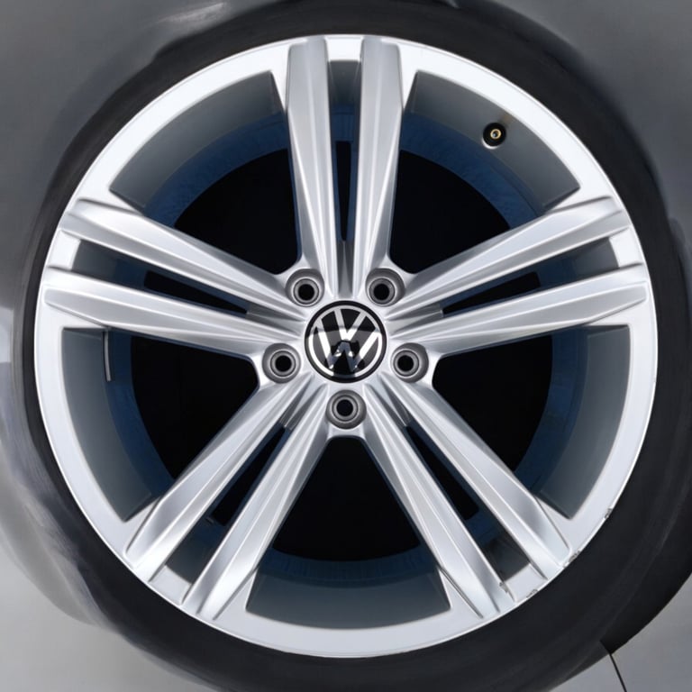 1x Alufelge 18 Zoll 7.0" 5x112 43ET Glanz Graphit 5NA601025N Mg Tiguan Rim Wheel