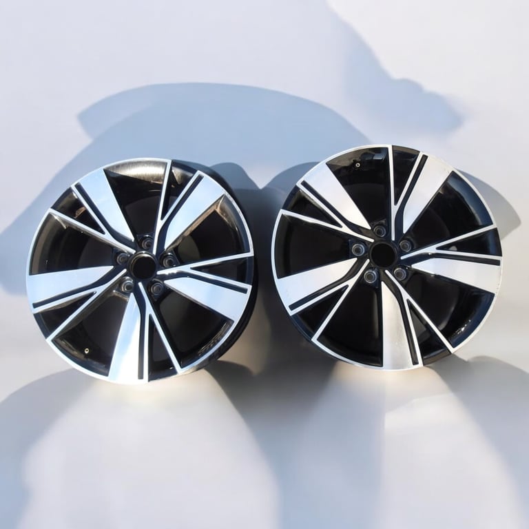 1x Alufelge 18 Zoll 7.5" 5x112 51ET Glanz Schwarz 5H0601025 VW Golf Viii